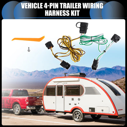 1 Set 4-Pin Trailer Wiring Harness Kit for Dodge Ram 1500 (1995-2001)