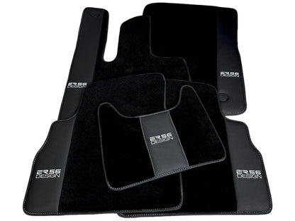 Black Floor Mats for Mercedes-Benz G Class W461 (1979-2008) with Leather