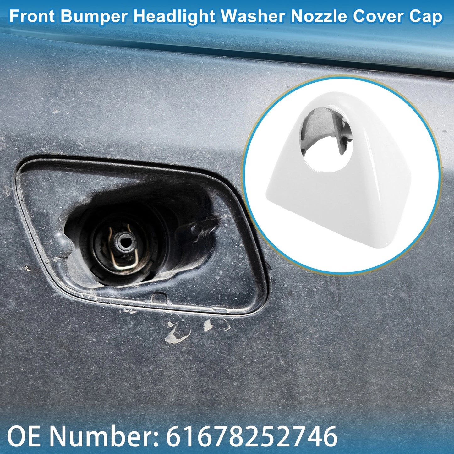 Front Left Bumper Headlight Washer Nozzle Cover for BMW X5 (2000-2006)