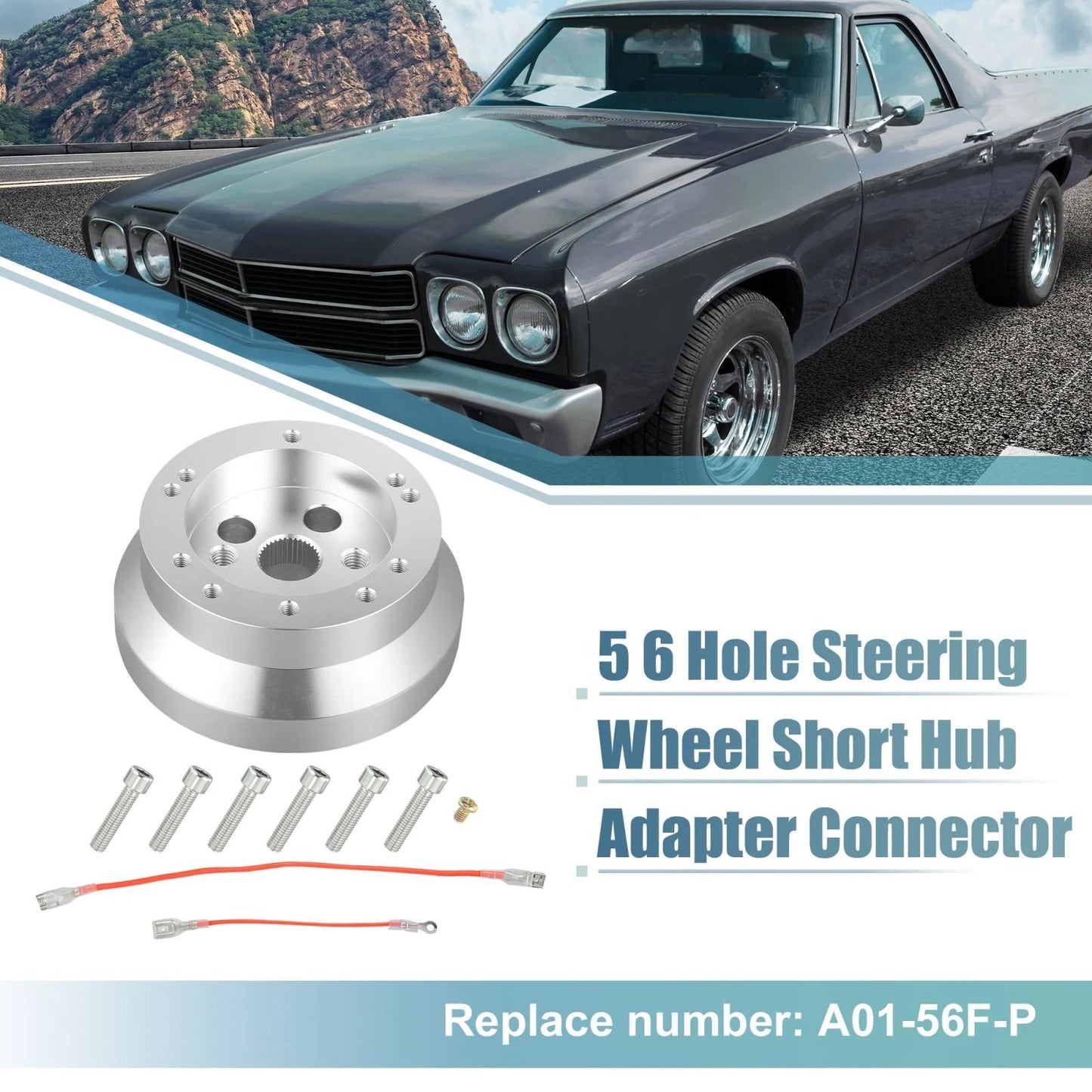 6-Hole Steering Wheel Short Hub Adapter for GM Chevy