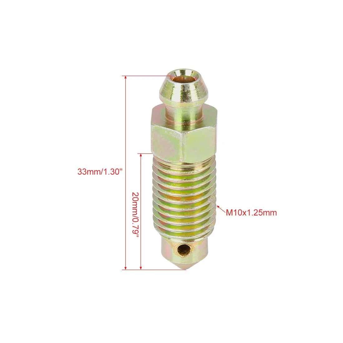 2 x M10x1.25mm Banjo Bolt Bleeder Screw with Cap for Motorcycle