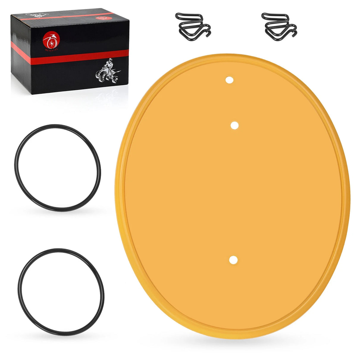 Yellow Front Side Number Plate With Clips & Bands for Honda Z50R (1979–1987)