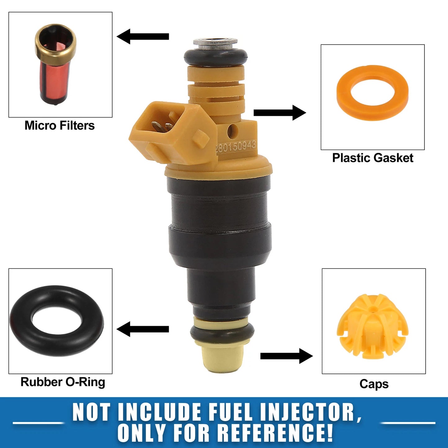 6 x Fuel Injector O-Rings Seals with Micro Filters for BMW 325i (1992-1995)