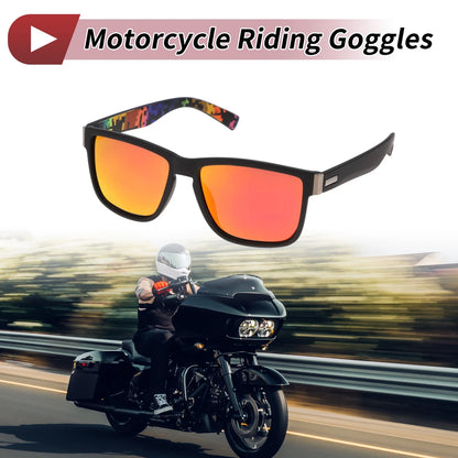Goggles 1 Pc Riding Goggles Red Lens Black Frame Cycling Sunglasses for Motorcycle