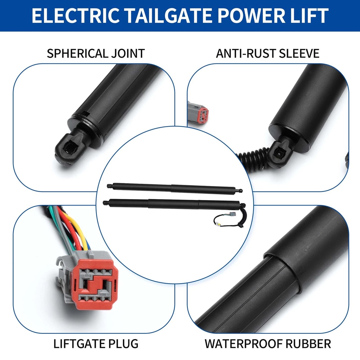 Rear Tailgate Power Lift Support for Ford Edge (2015-2018) 2 x Supports