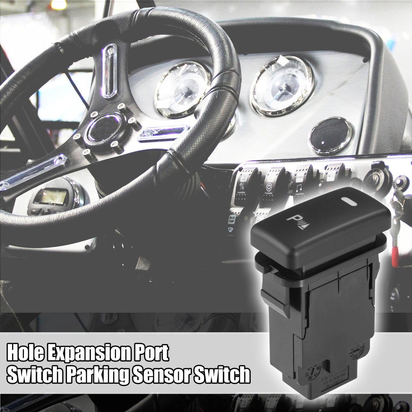 Hole Expansion Port Switch Parking Sensor Switch with Wire for Toyota Alphard