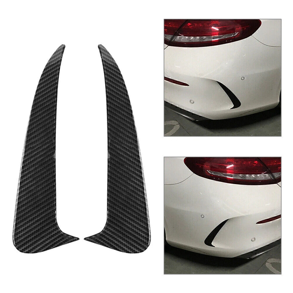 Carbon Rear Bumper Spoiler Canard Air Vent for Mercedes Benz C Class Coupe (2015-2021)