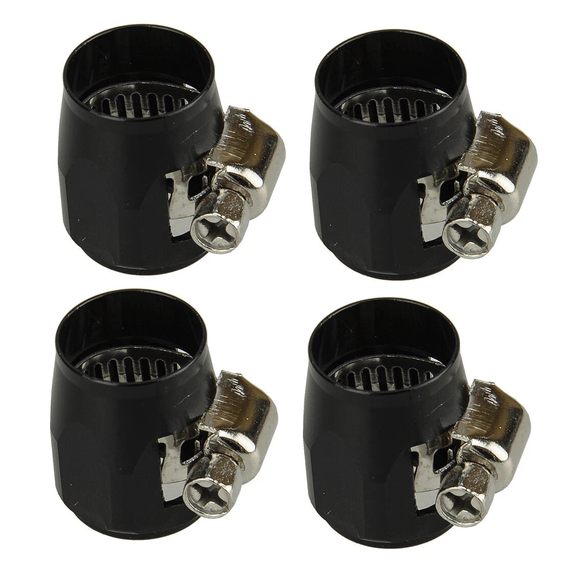4pc 6AN Hex Hose Finisher Clamp Aluminum Alloy for Car Model