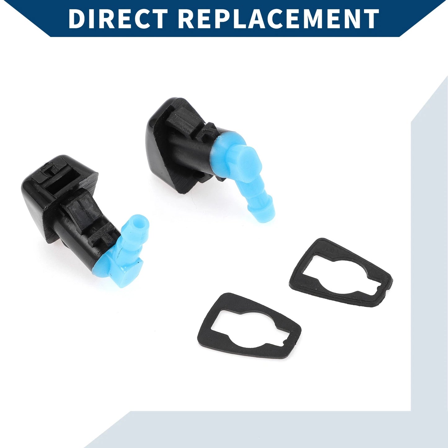 2 x Front Windshield Washer Nozzles for Ford F-450 Super Duty (2011-2016)