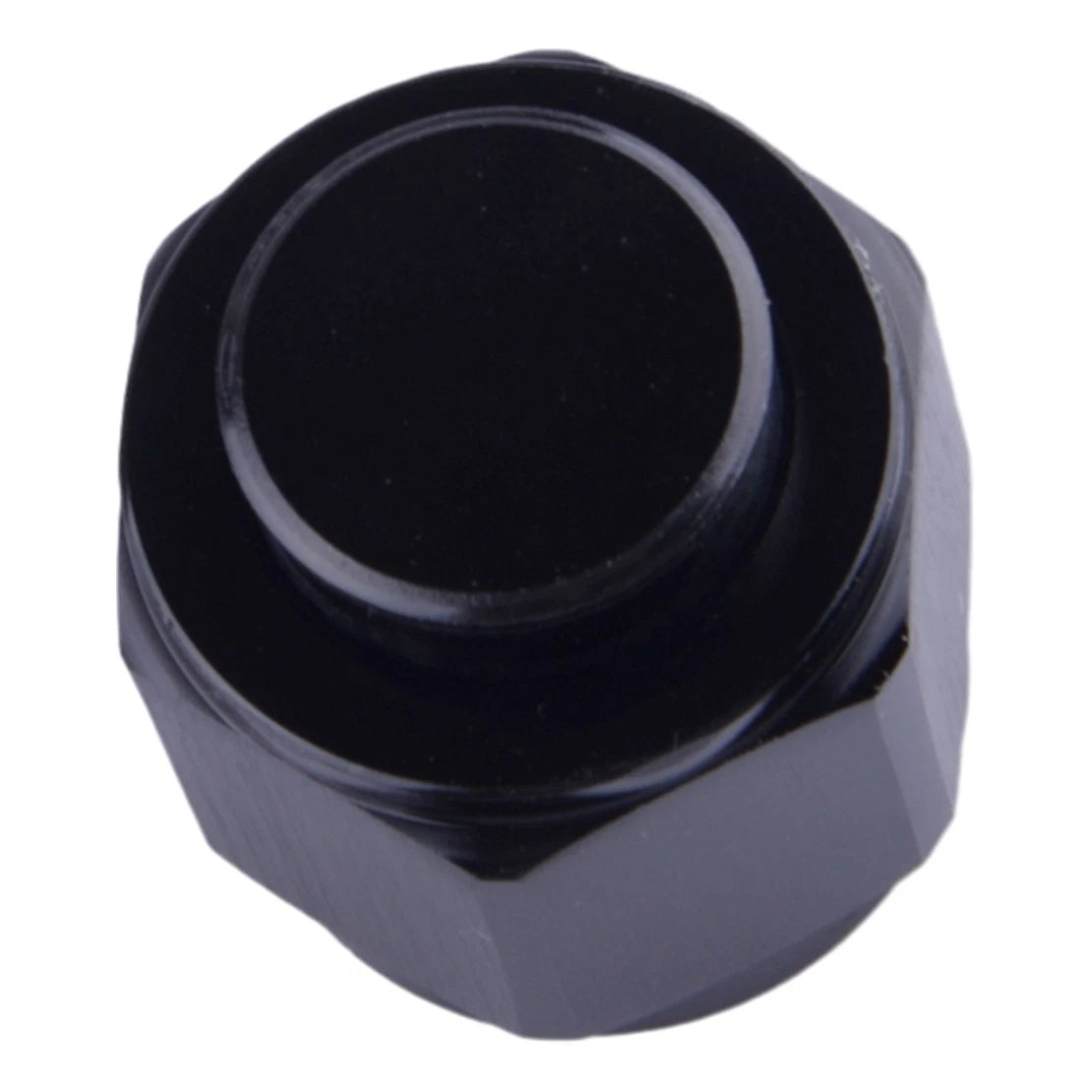 10AN Female Flare Fitting Cap Block Off for Fuel Systems - Black Aluminum