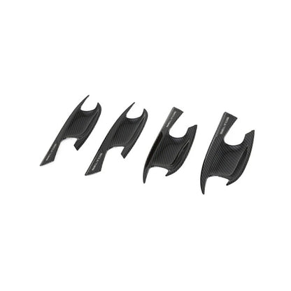 9Pcs Carbon Fiber Door Handle Cover+Cup Trim for Kia Seltos (2020–2023)