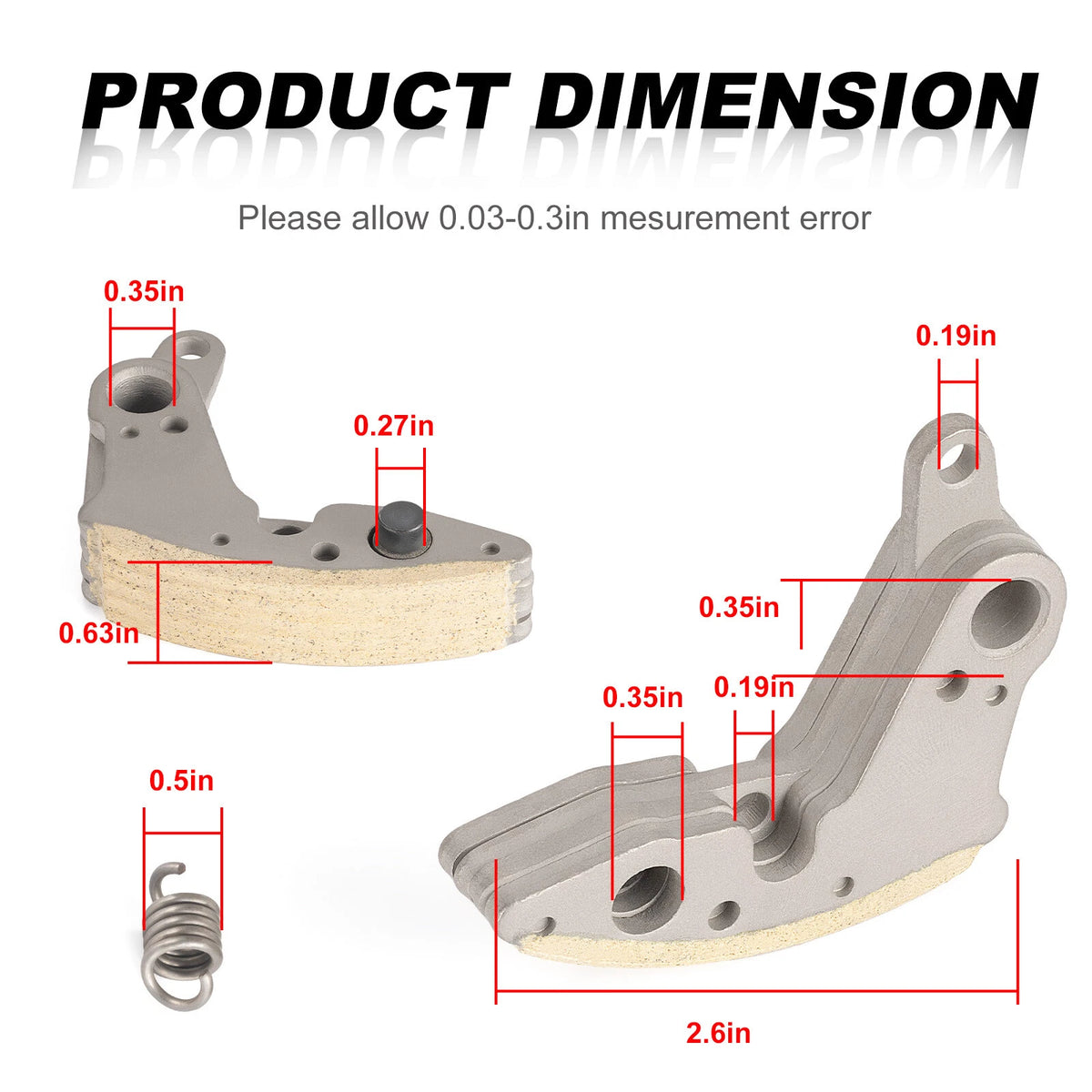 Wet Clutch Centrifugal Carrier Shoes 2x4 for Suzuki Eiger
