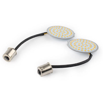 1156 Amber LED Turn Signal Inserts for Harley Davidson Motorcycle