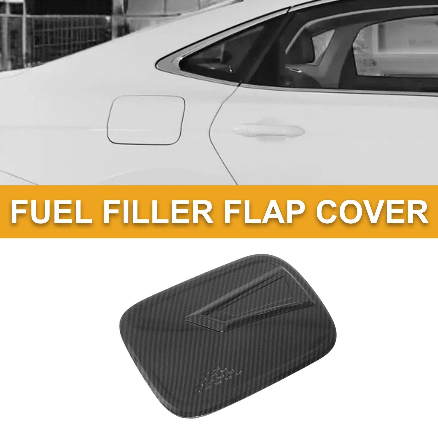 Fuel Tank Door Cap for Honda CRV 2017-2022 Carbon Fiber Black ABS