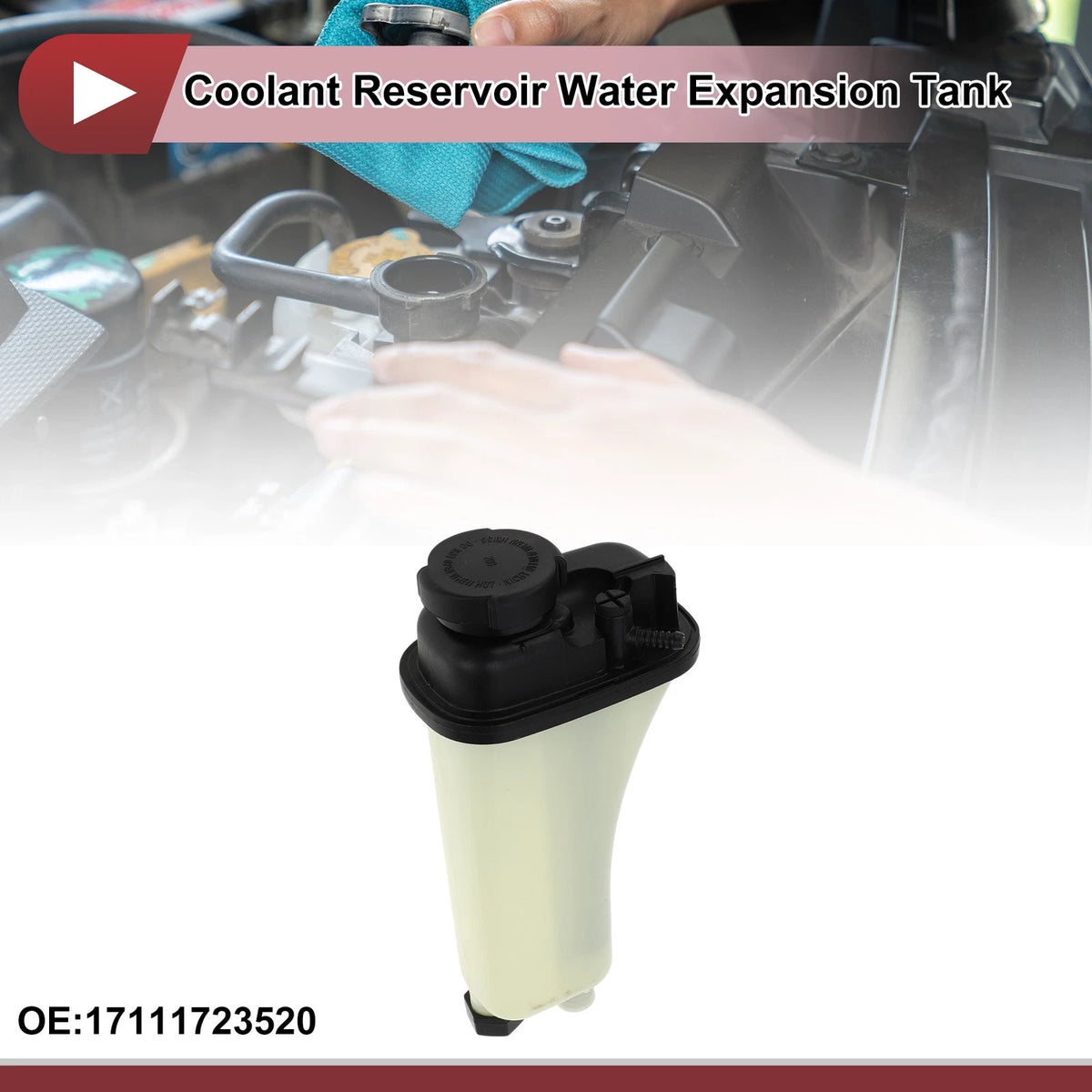 Coolant Expansion Overflow Tank with Cap for BMW E36 320i M3 Z3 (1992-1999)