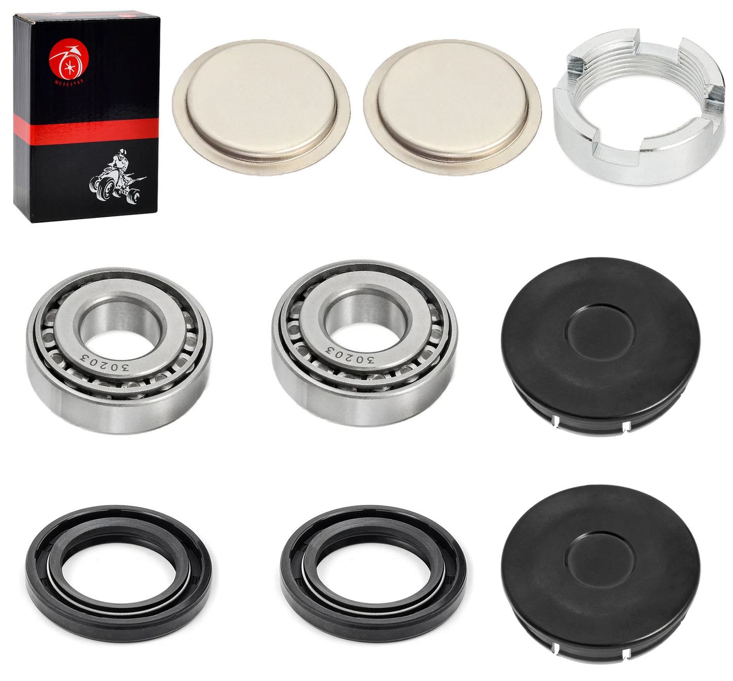 Swingarm Bearing Seal Nut & Cap for Foreman Rubicon 400/450/500 (2000–2011)