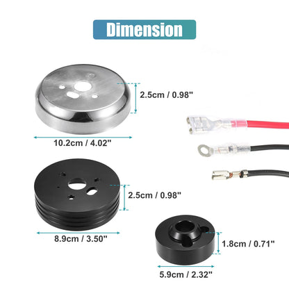 Billet Steering Wheel Short Hub Adapter Connector for Chevy GM