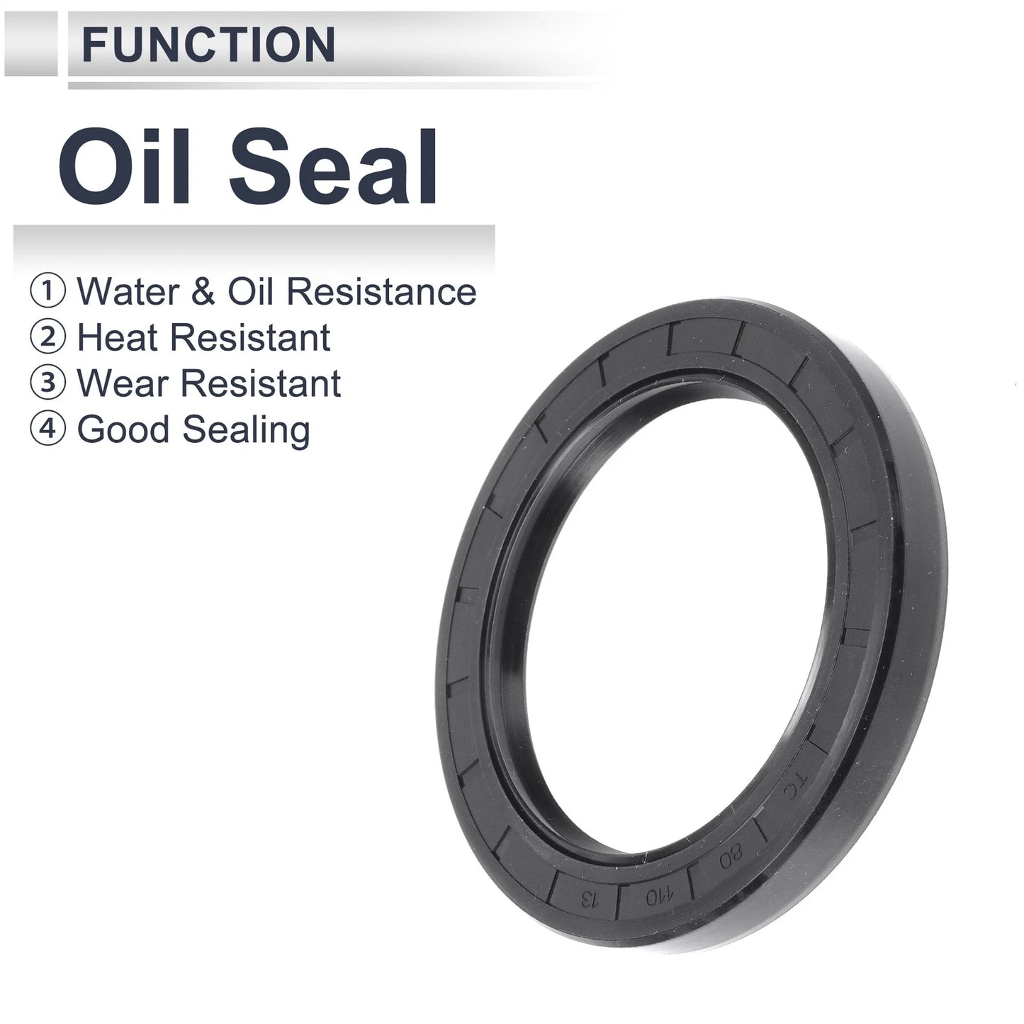 Oil Seal 80x110x13mm Black 5 Pcs for MakeModel
