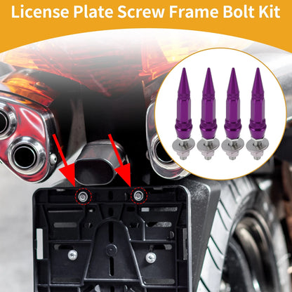 Universal / 82mm M6 / License Plate Screws Cover for Motorcycle