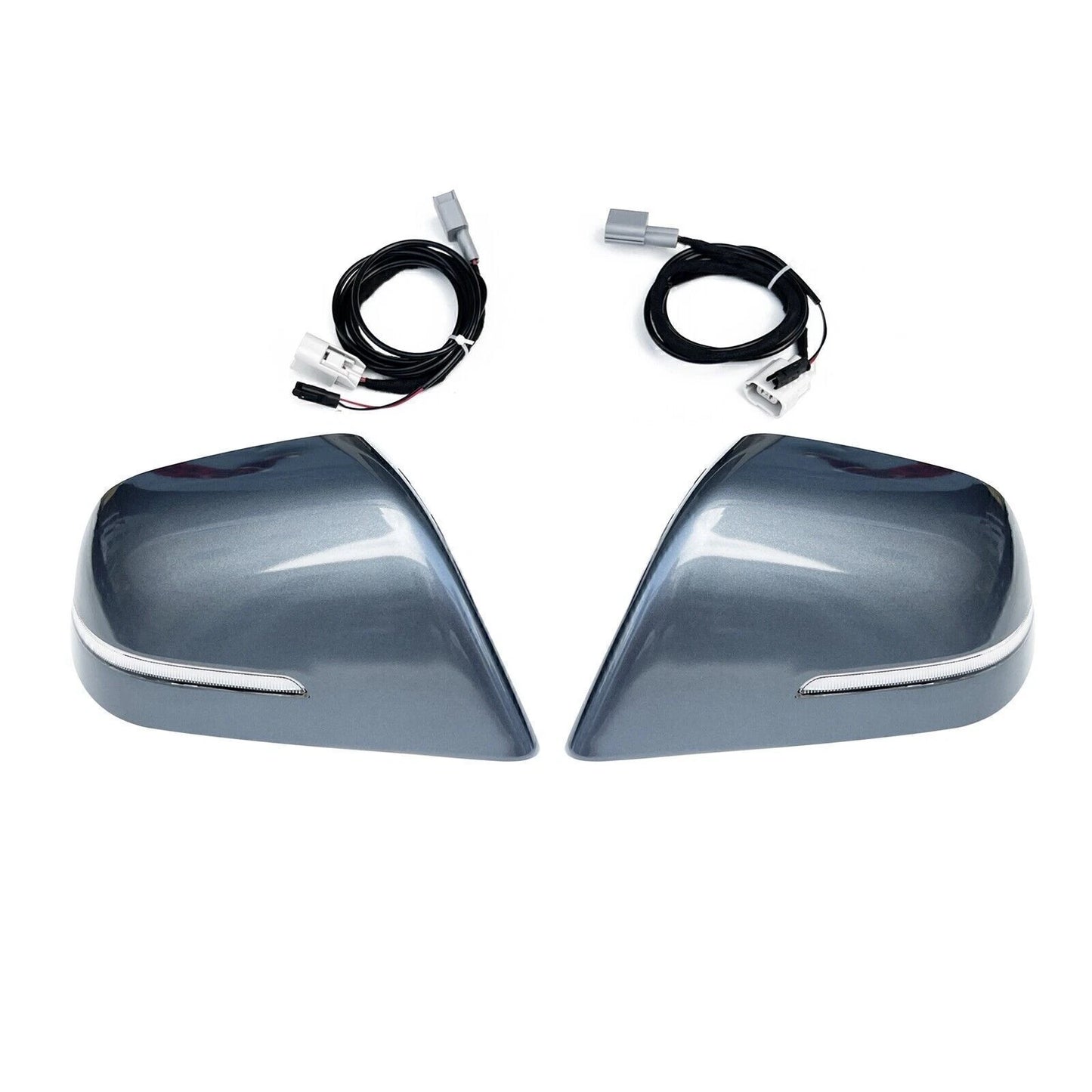 Gray Rearview Side Mirror Cover Cap for Tesla Model 3 (2017-2023)