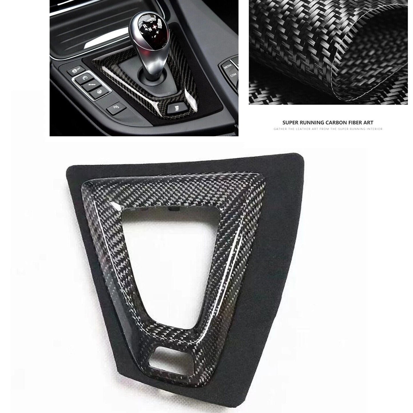 Carbon Fiber Center Gear Shift Trim Cover for BMW F80 M3 F82 M4 (2012-2019)