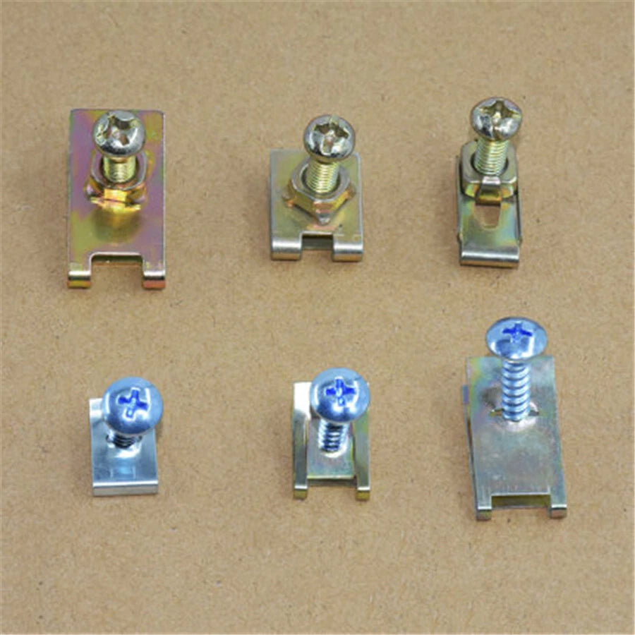 100pc U Type Metal Clips for Car Body Panel Bumper Fender Fasteners