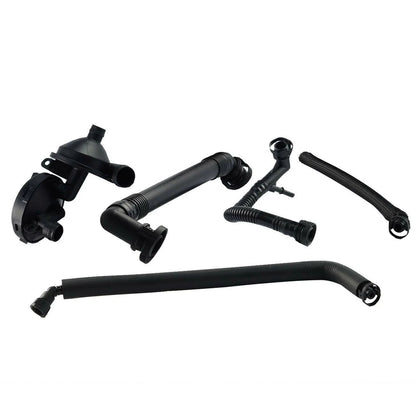5PCS PCV Crankcase Vent Valve & Breather Oil Separator Hose Kit for BMW E46 E39 (1998-2006)