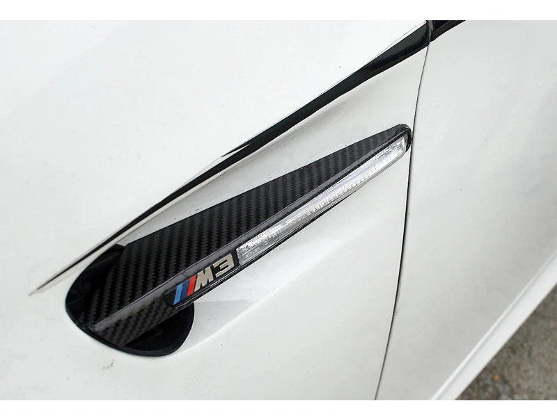 Carbon Side Marker Grille Repeater Covers for BMW E90 E92 E93 (2007-2013)