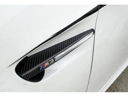 Carbon Side Marker Grille Repeater Covers for BMW E90 E92 E93 (2007-2013)