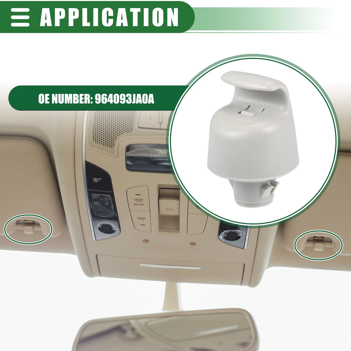 Car Sun Visor Holder Clips for Nissan Pathfinder (2013-2022) Gray