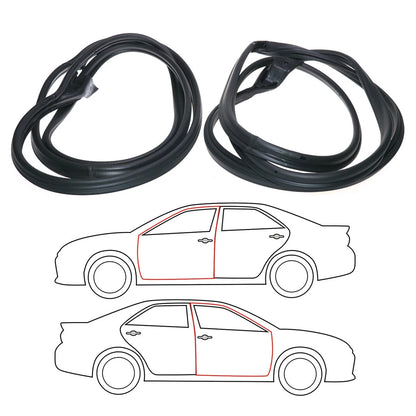Front Door Weatherstrip x2 for Mercedes-Benz 190E 190LE W201 Sedan 1982-1993