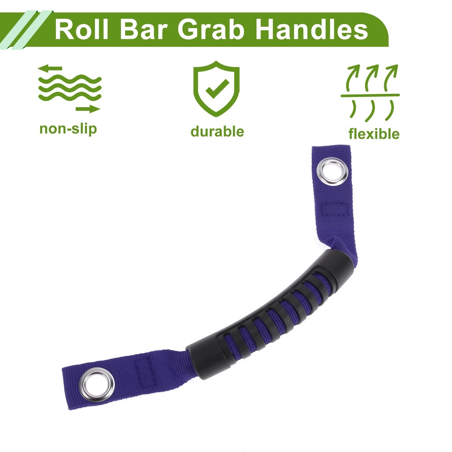 Roll Bar Grab Handles for Jeep Wrangler (2018-2025) Black Blue