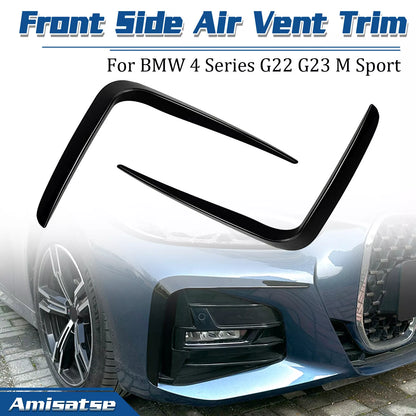 Front Bumper Side Air Vent Trim for BMW 4 Series G22 G23 M Sport (2020-2023)