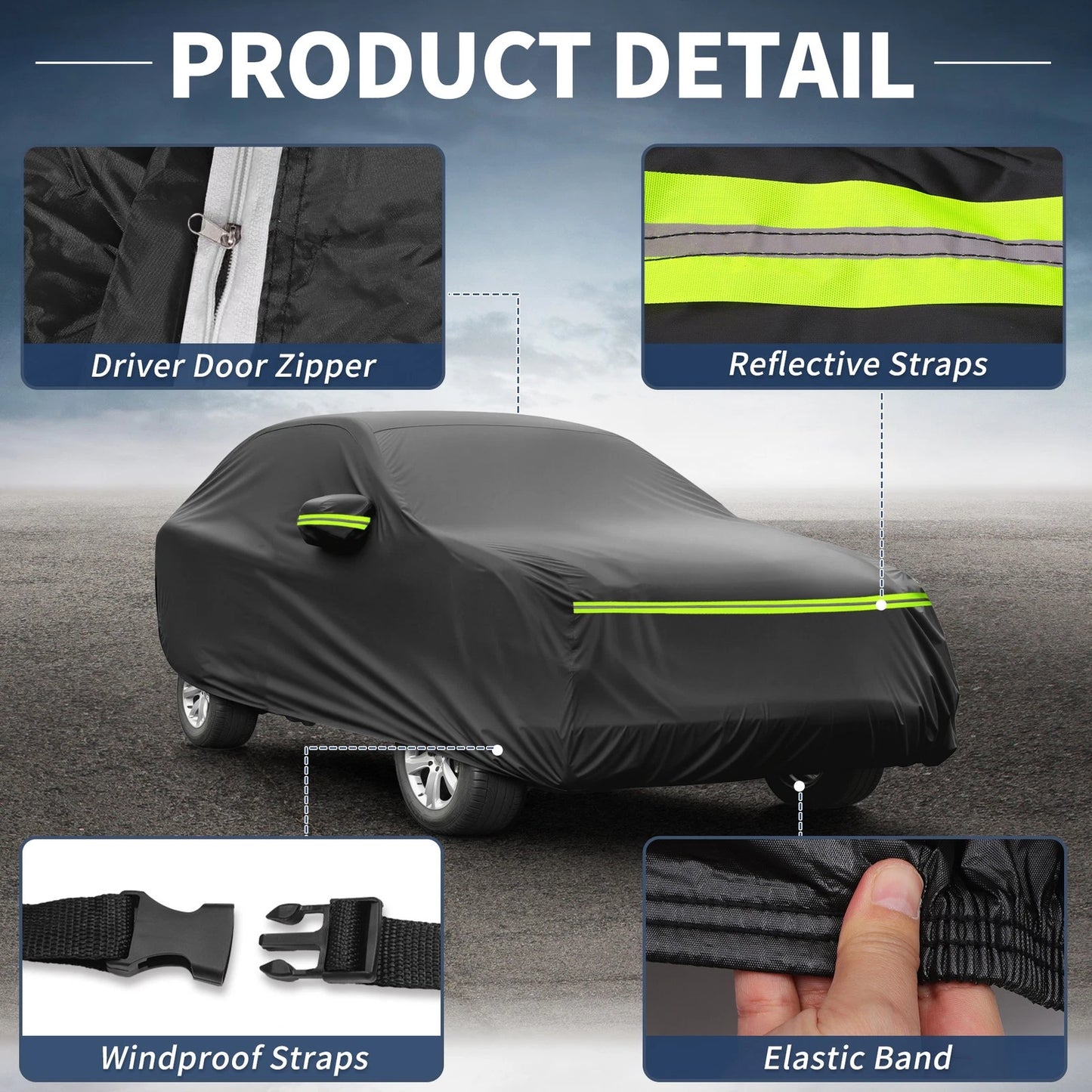 212D-PU Car Cover for BMW X3 F25/G01 (2010-2024) with Zipper
