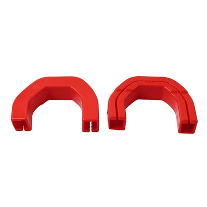 2 x Red Front Tow Hook Hitch Covers for Dodge Ram 1500 (2019-2024)