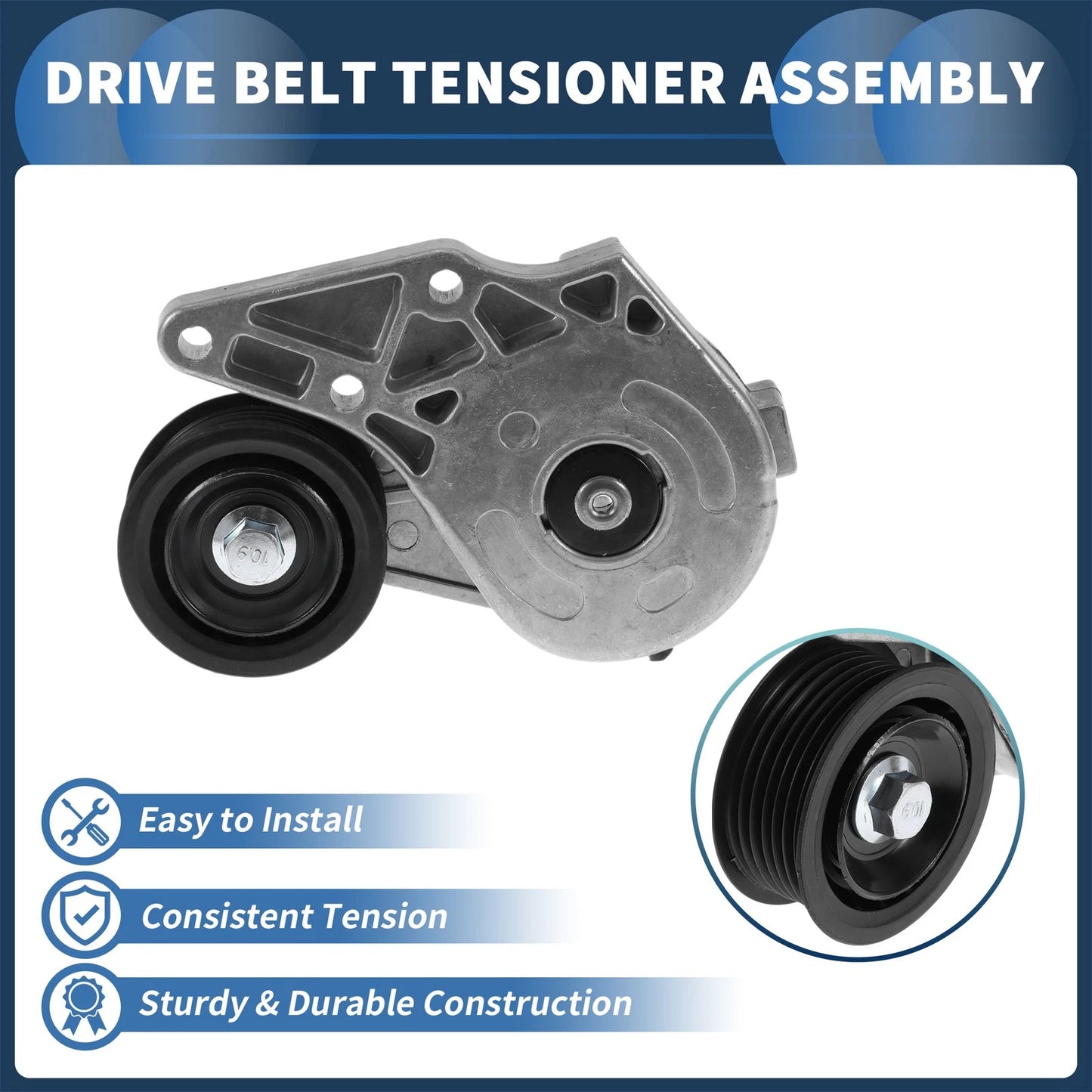 Belt Tensioner for Ford Galaxy (1995-2006) Metal 1 x Unit