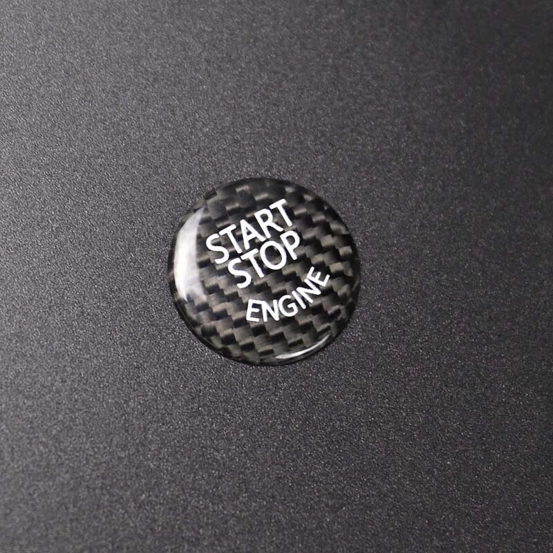 Carbon Fiber Engine Start Buttons Caps Trim fit For BMW Series 1 3 X5 X6 X3 X1
