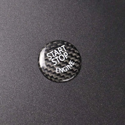 Carbon Fiber Engine Start Buttons Caps Trim fit For BMW Series 1 3 X5 X6 X3 X1