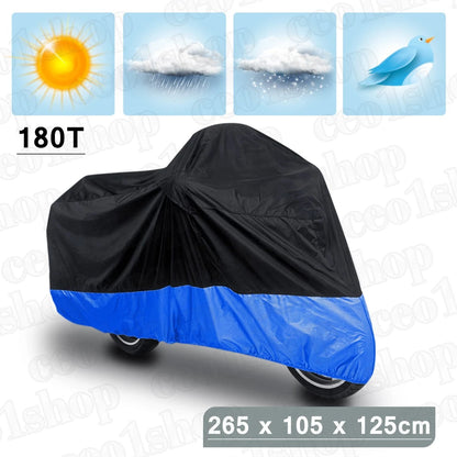 Motorcycle Cover Black Blue for Harley-Davidson Dyna Glide Fat Bob Street Bob