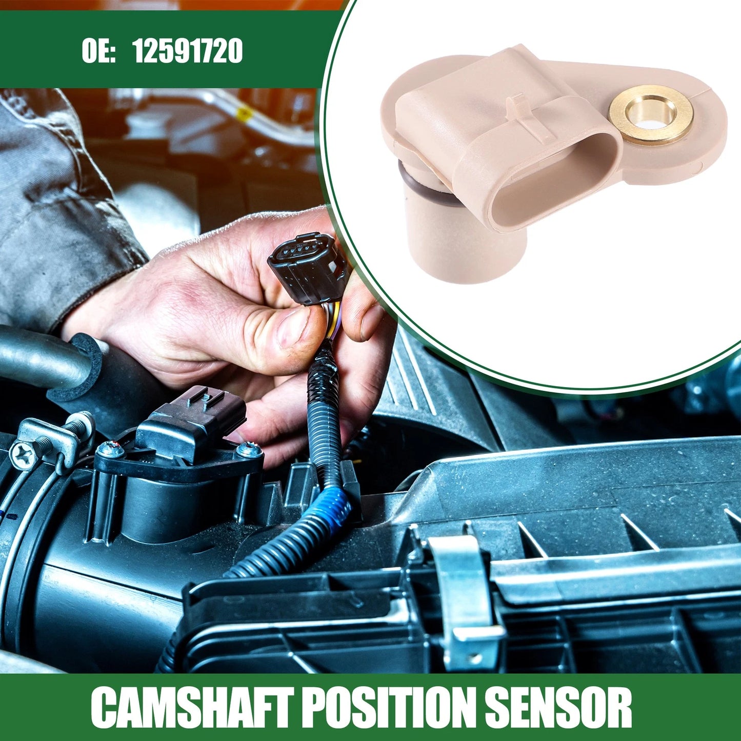 Engine Camshaft Position Sensor for GMC Sierra 1500 ABS Beige