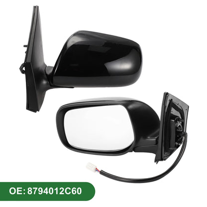 Left Side Door Mirror for Toyota Corolla Manual Folding Gloss Black (2014-2019)