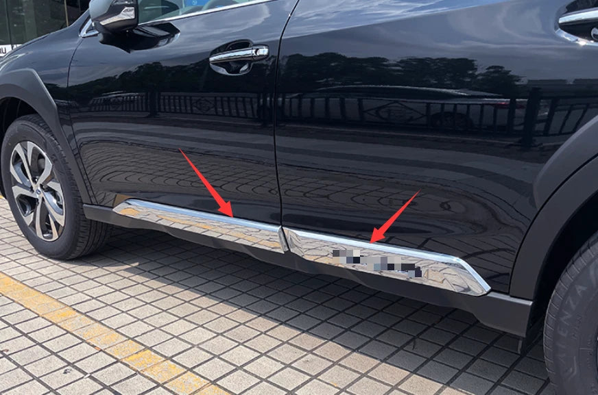 Door Side Body Molding Cover Trim for Subaru Outback (2021-2022) 4 x ABS Chrome