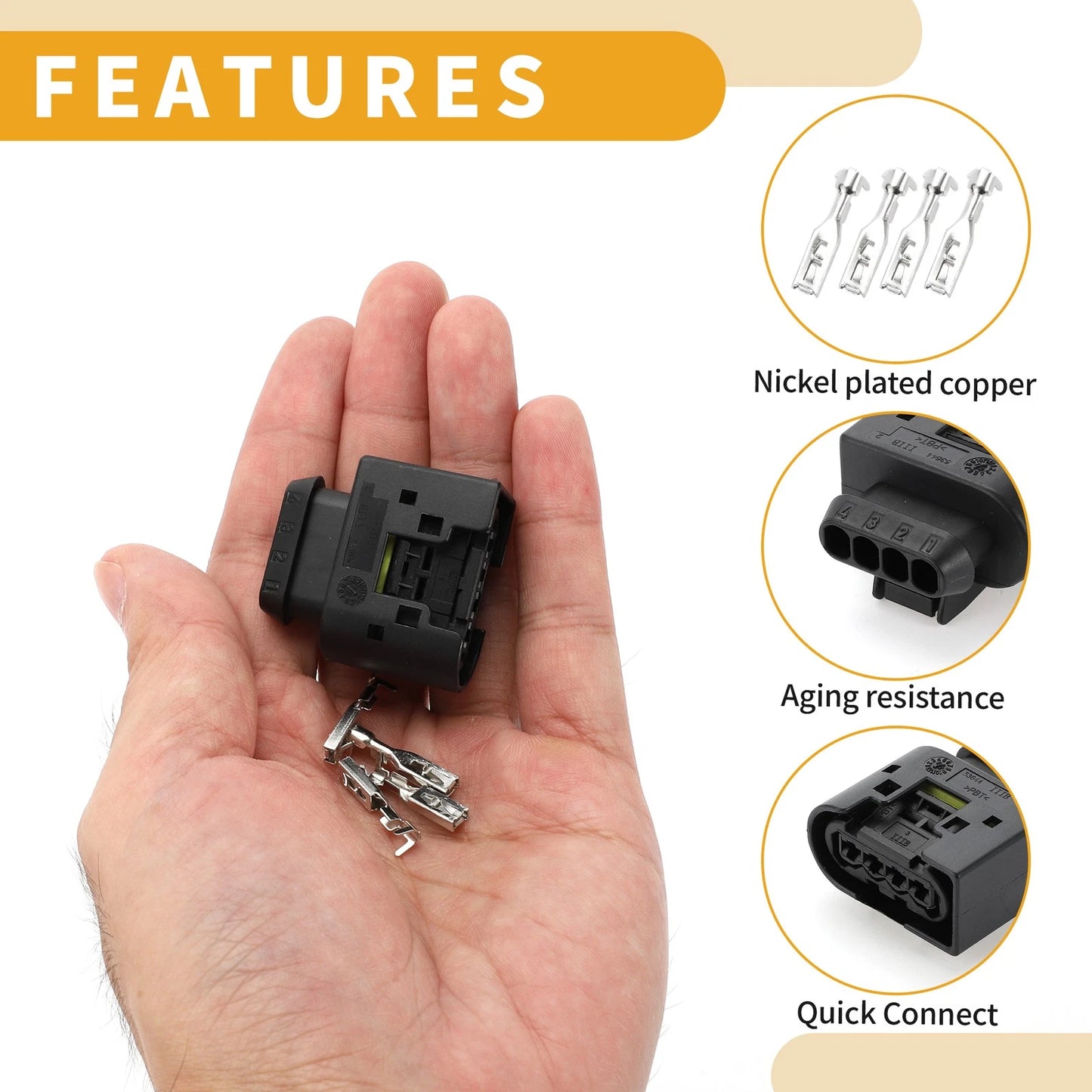 4 Pin Oil Pressure Sensor Connector for BMW - Female Wire Terminal Plug