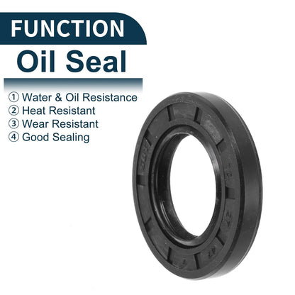 Oil Seal 27x47x7mm Black Rotary Shaft Seal NBR Rubber 5Pcs