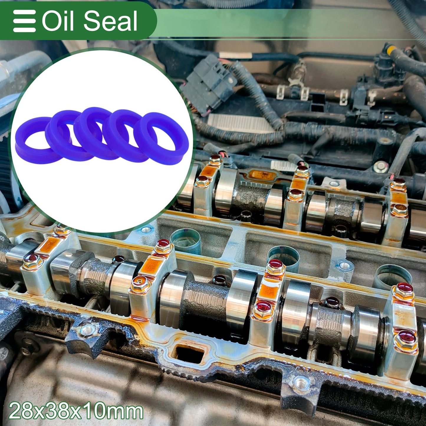 Oil Seal / 28x38x10mm / Seal Ring Rotary Shaft Seal TPU 5 Pcs