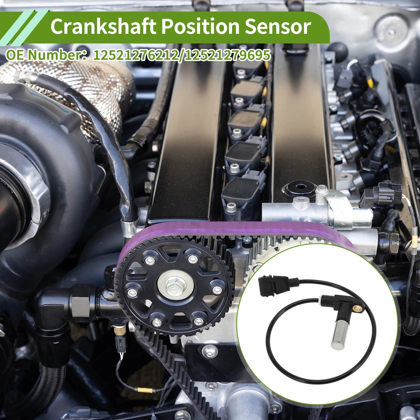 Crankshaft Position Sensor for BMW 325 2.7 (1986-1987) 1 x Black