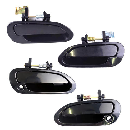 Exterior Outer Door Handle BlacK Set 4 Fits Honda Accord CG 4D Sedan 1998-02 D06