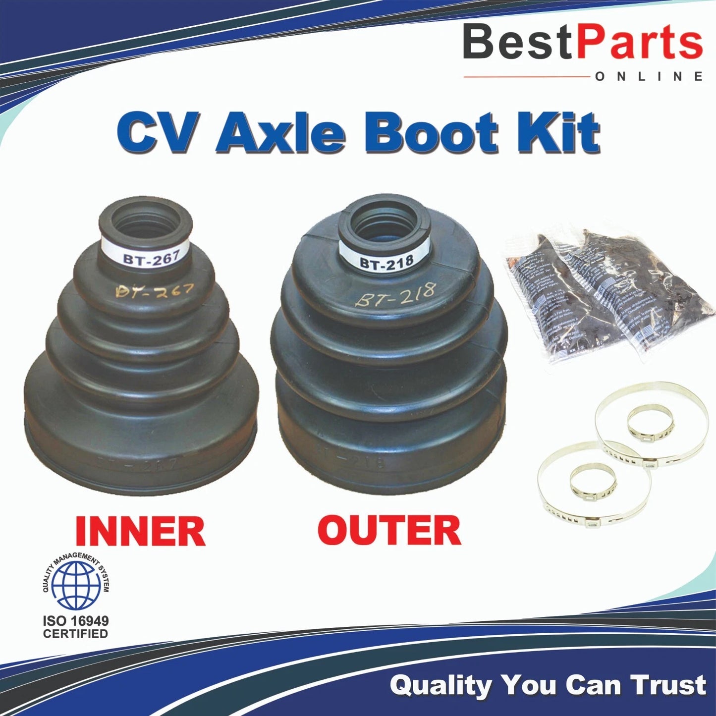 2x CV Axle Boot Kit for Acura Integra (1997-1998)