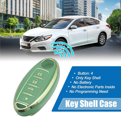 Silicone Key Fob Case Cover for INFINITI QX80 (2014) Green
