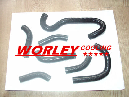 Aluminum Radiator + Black Hose for Husqvarna AE/CR/WR/XC 400/430/500 (1984-1987)